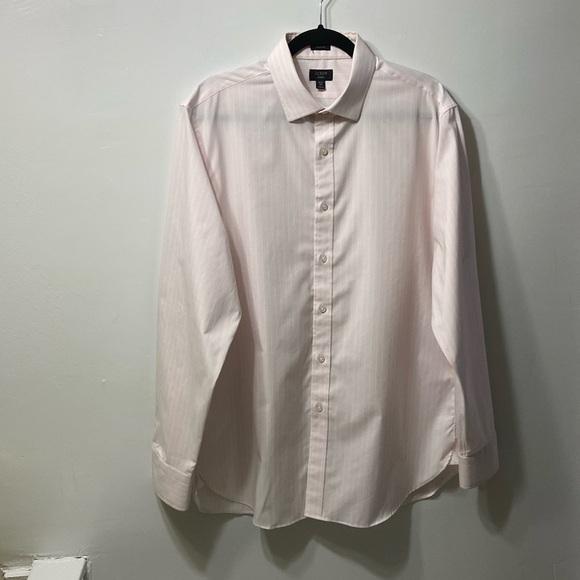 J.CREW,MEN,LIGHT PINK,PIN STRIPE,LONG SLEEVE,LUDLOW,DRESS SHIRT. SIZE-16 1/2, 35 - Picture 1 of 11